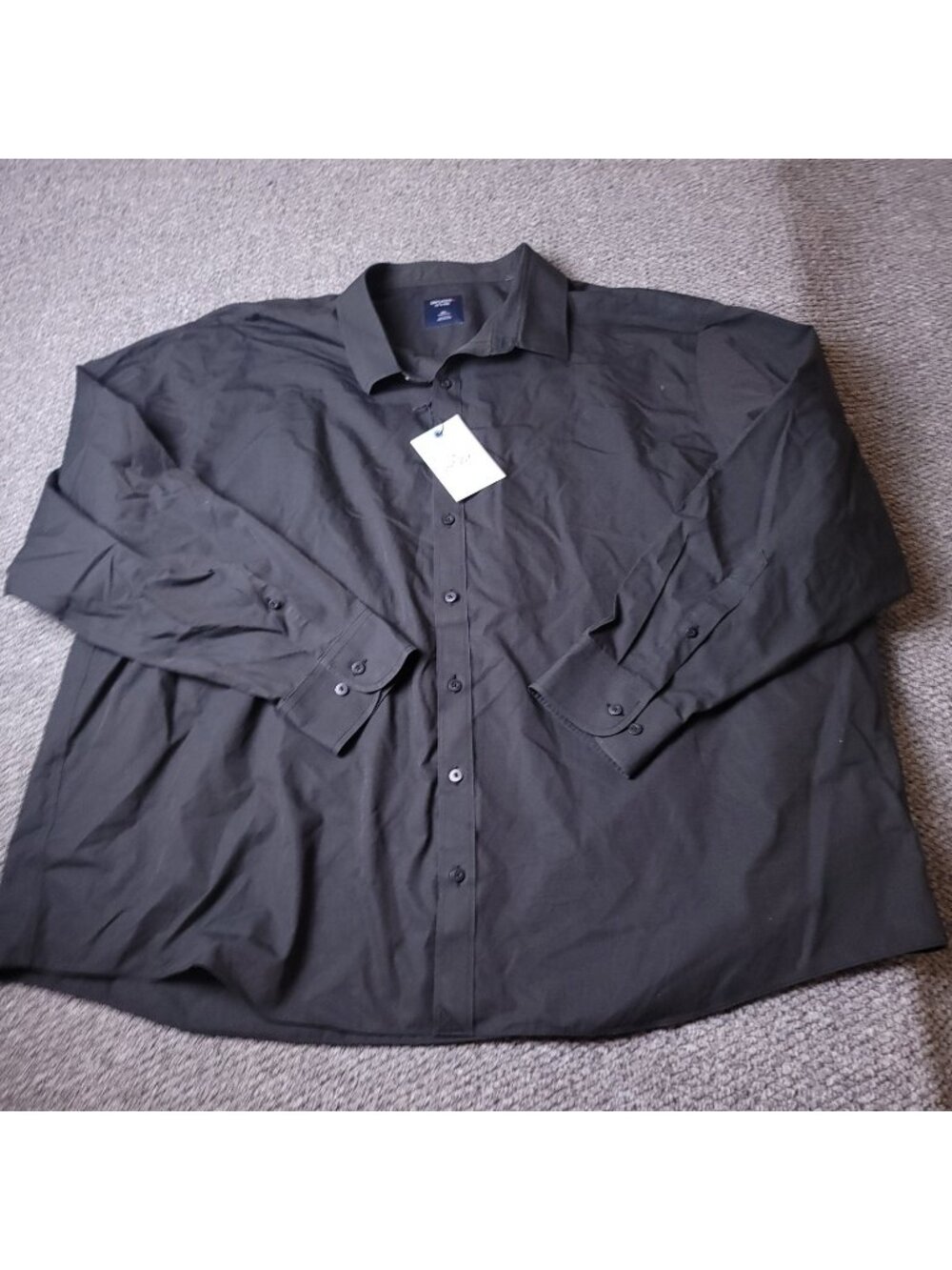 UNTUCKit Fit By DXL Black Stone Shirt Mens 4XL Button Long Sleeve Cotton